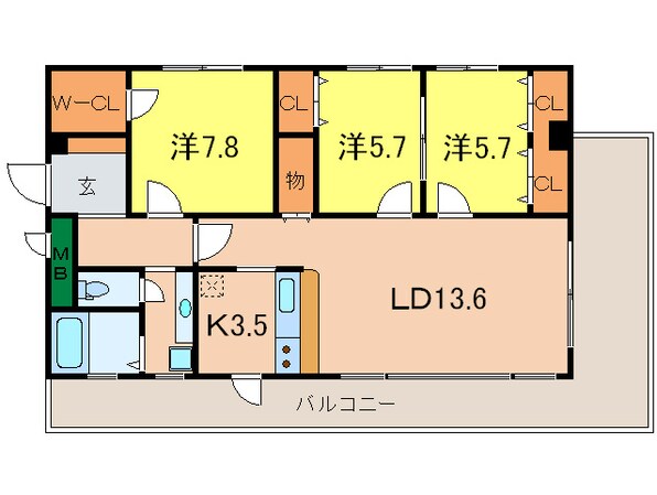 ゲマインシャフト芦屋の物件間取画像